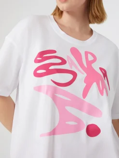 Best Marina Rinaldi Jersey print T-shirt OPTICALWHITE