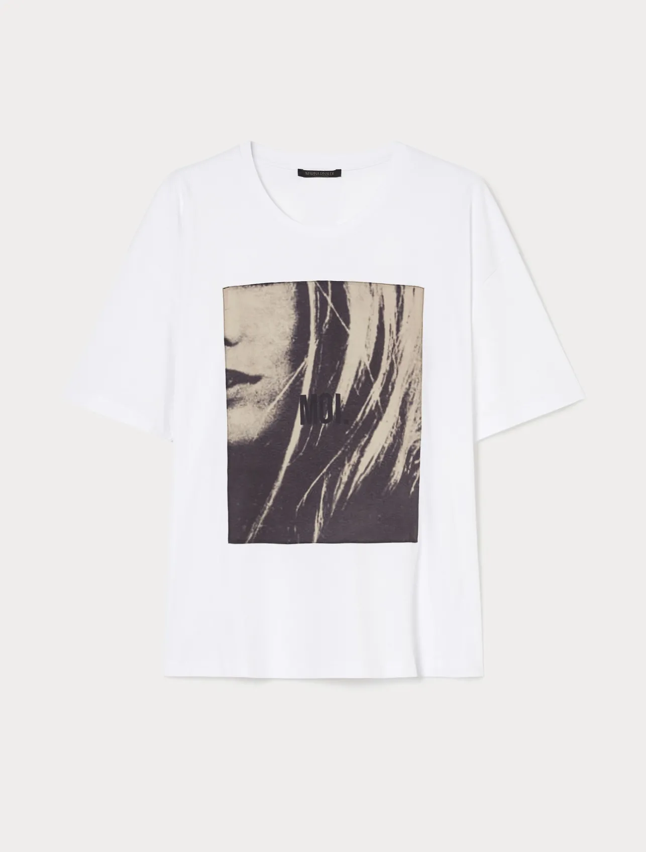 Discount Marina Rinaldi Jersey print T-shirt OPTICALWHITE