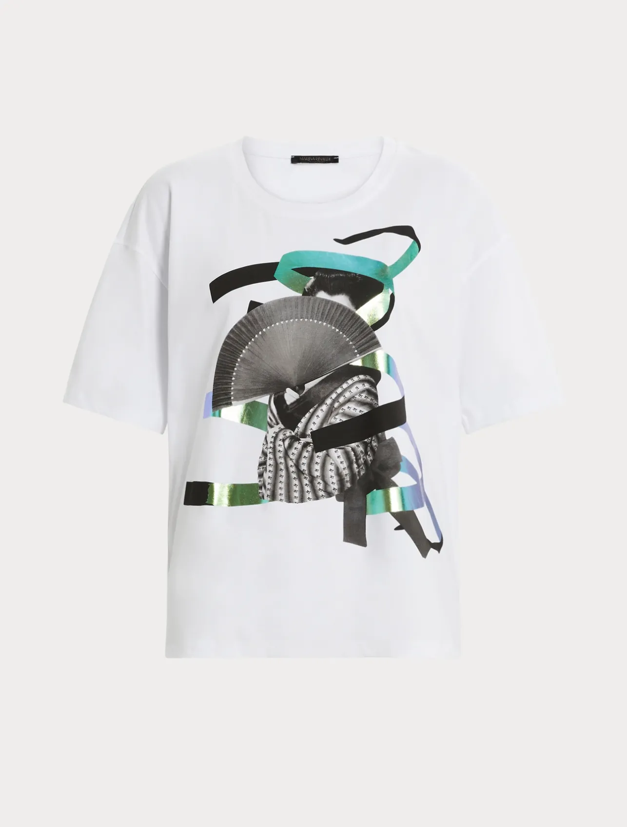 Best Marina Rinaldi Jersey print T-shirt OPTICALWHITE
