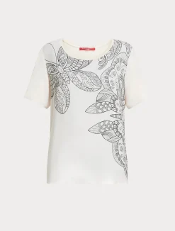 Outlet Marina Rinaldi Jersey print T-shirt IVORY