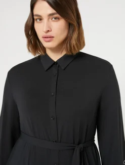 New Marina Rinaldi Jersey shirt dress BLACK