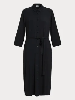 New Marina Rinaldi Jersey shirt dress BLACK