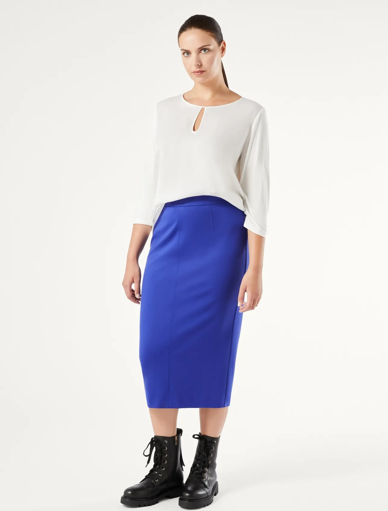 Outlet Marina Rinaldi Jersey skirt PURPLE