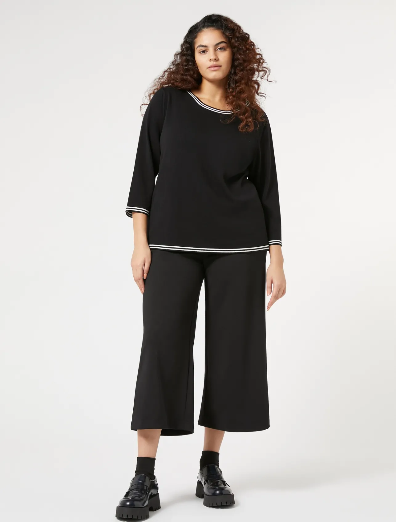 Sale Marina Rinaldi Jersey trousers BLACK