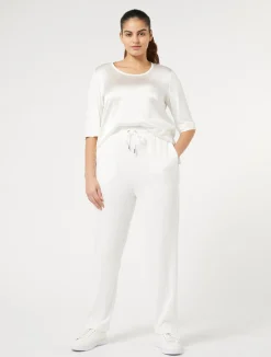 Fashion Marina Rinaldi Jersey trousers WHITE