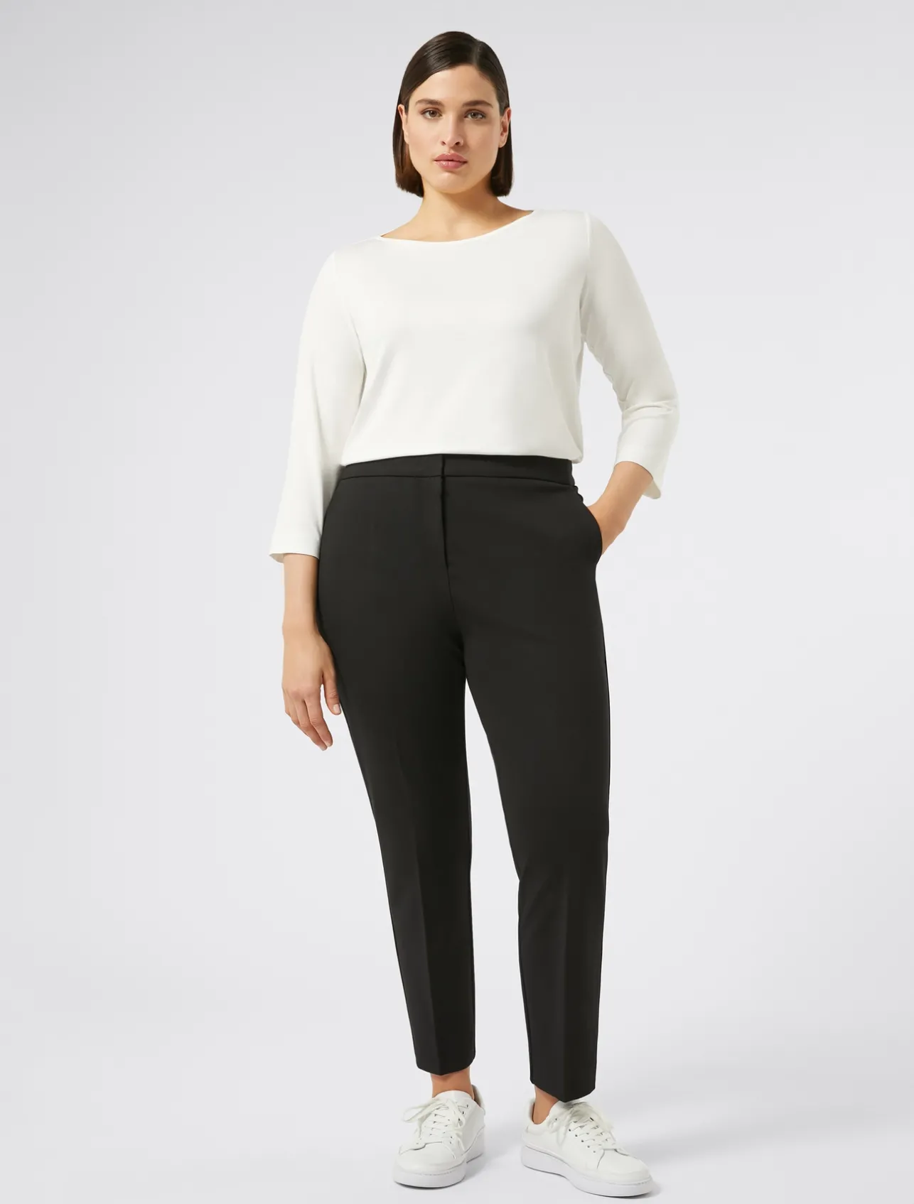 Clearance Marina Rinaldi Jersey trousers BLACK