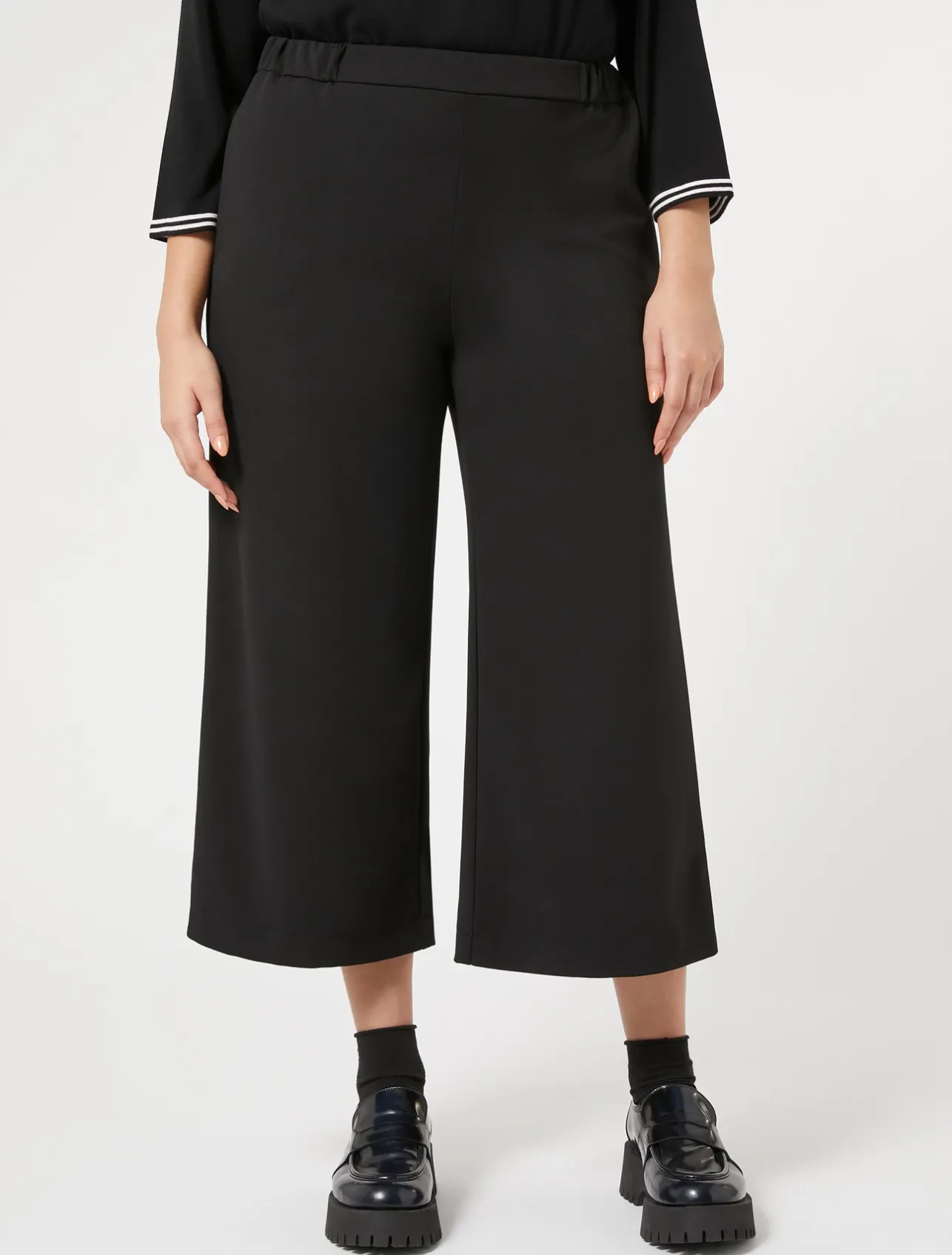 Sale Marina Rinaldi Jersey trousers BLACK