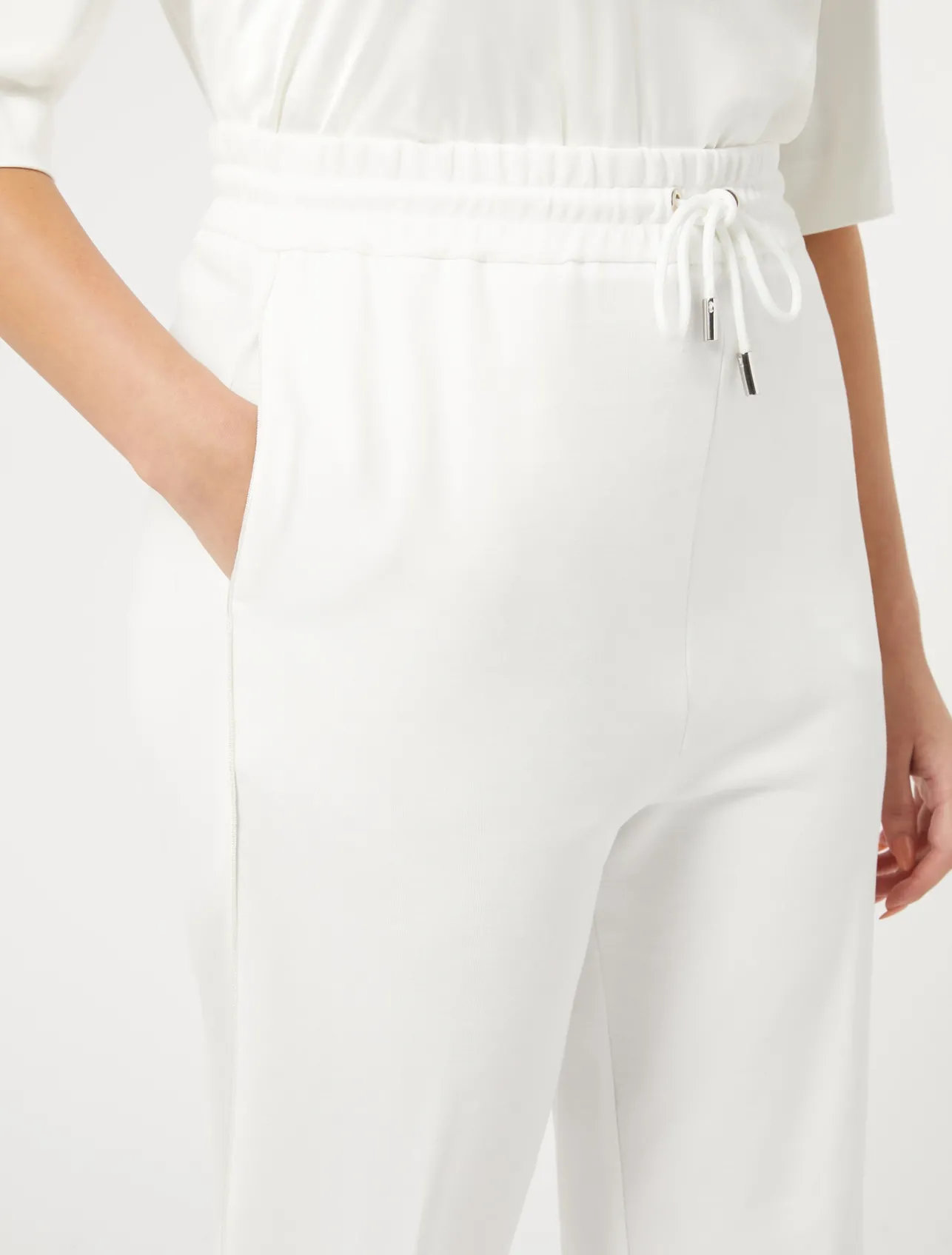 Fashion Marina Rinaldi Jersey trousers WHITE