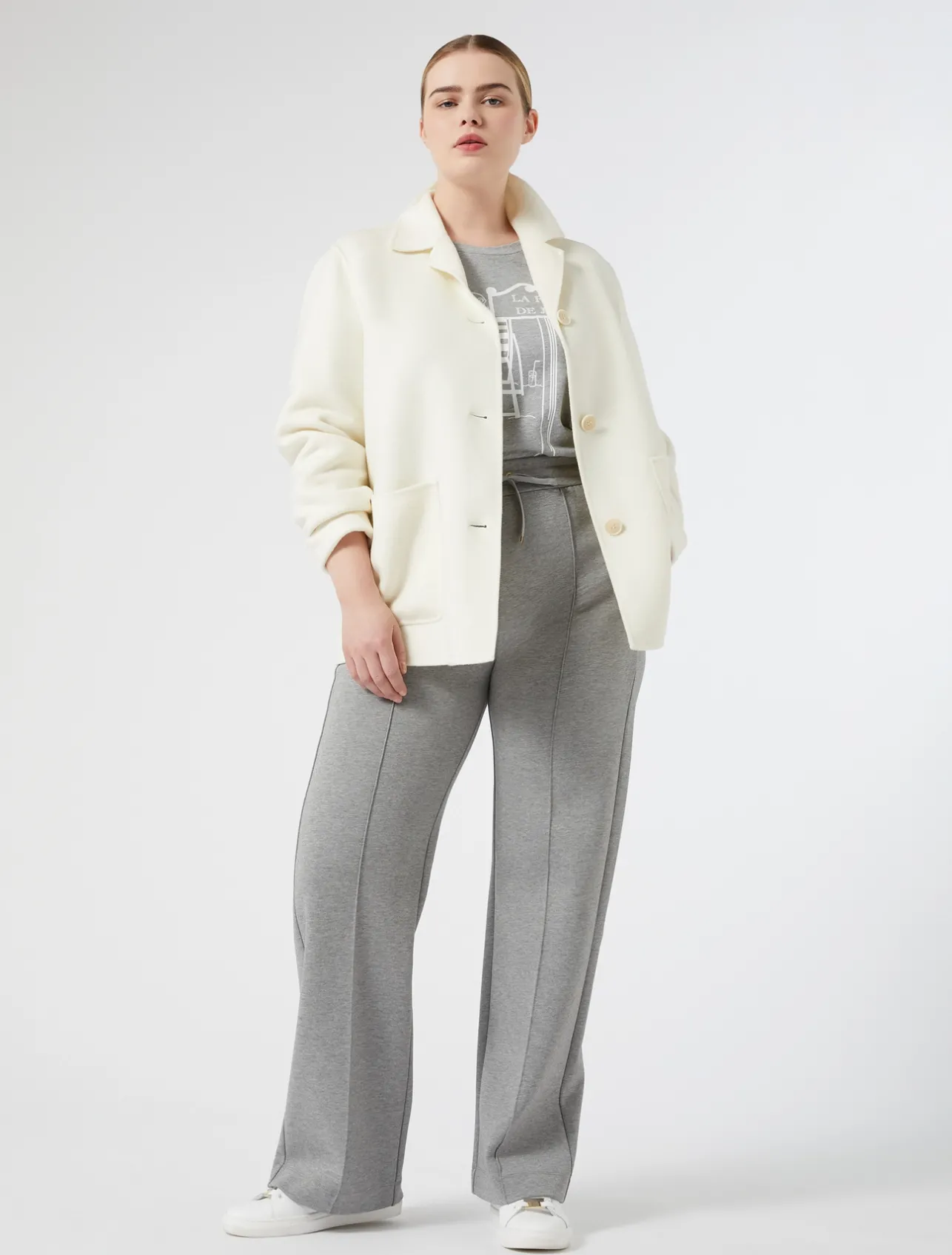Best Marina Rinaldi Jersey trousers LIGHTGREY