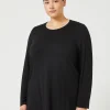 Outlet Marina Rinaldi Jersey T-shirt BLACK