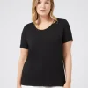 New Marina Rinaldi Jersey T-shirt BLACK