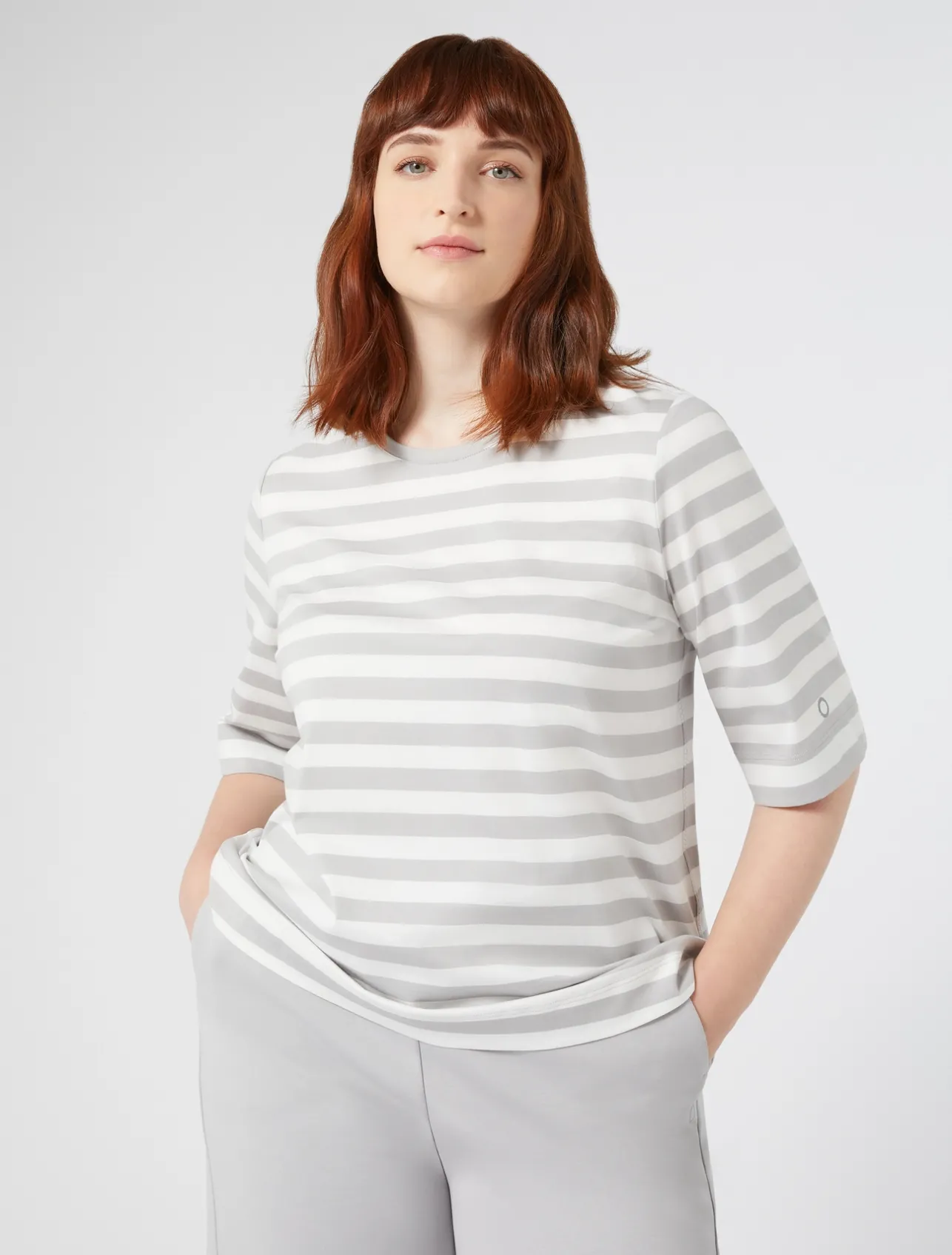 Hot Marina Rinaldi Jersey T-shirt MEDIUMGREY
