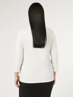 Sale Marina Rinaldi Jersey T-shirt WHITE