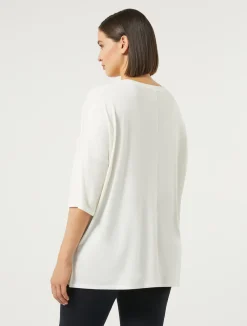 Sale Marina Rinaldi Jersey T-shirt WHITE