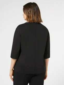 Discount Marina Rinaldi Jersey T-shirt BLACK