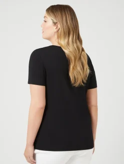 New Marina Rinaldi Jersey T-shirt BLACK