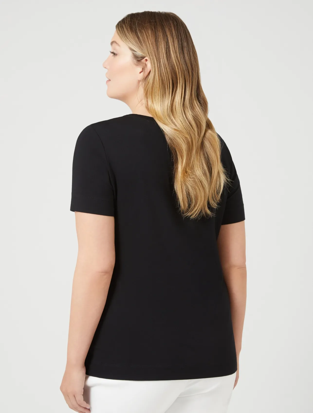New Marina Rinaldi Jersey T-shirt BLACK