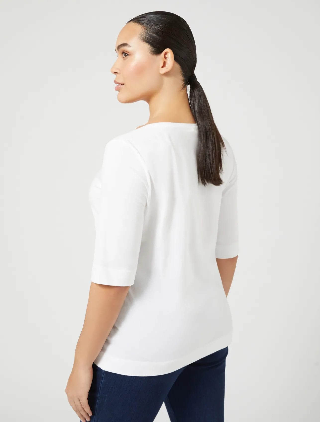 Outlet Marina Rinaldi Jersey T-shirt OPTICALWHITE