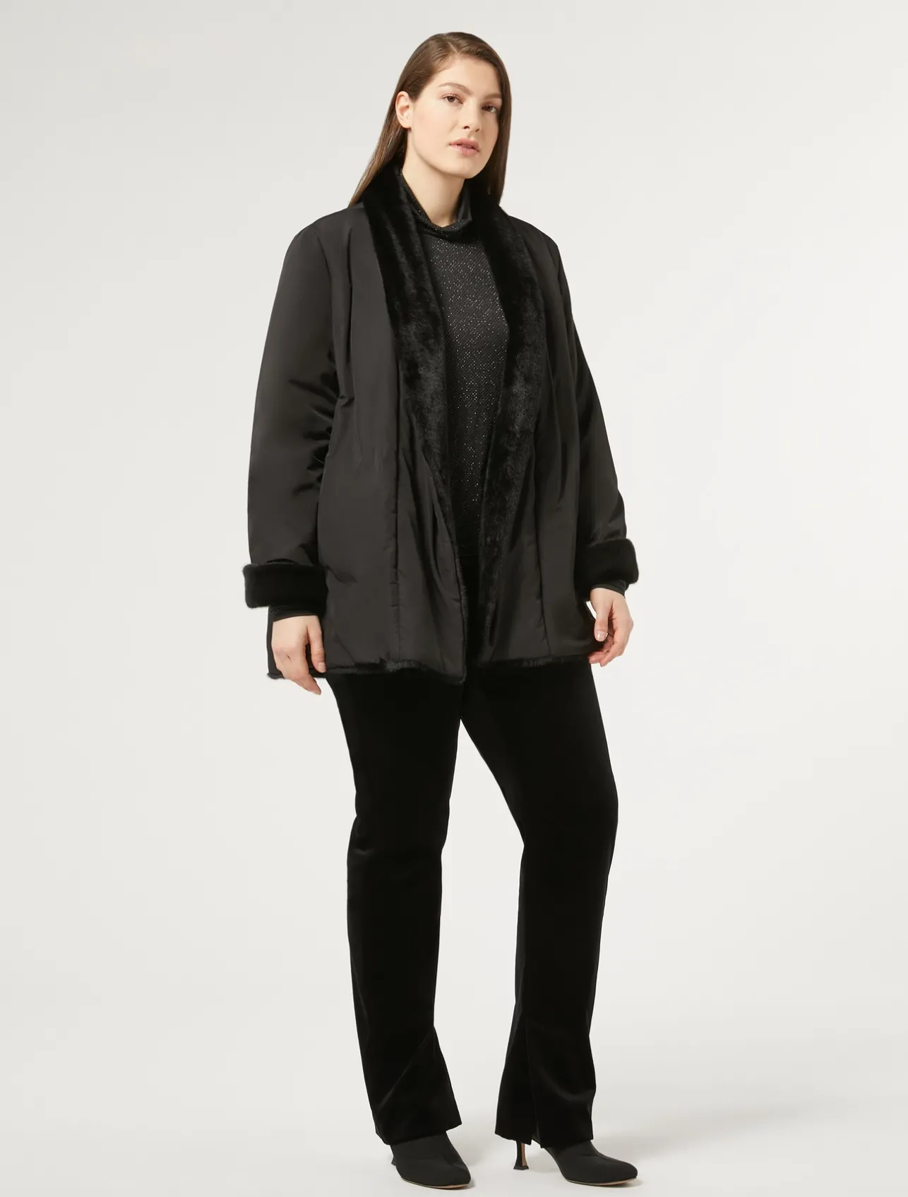 Hot Marina Rinaldi Jersey T-shirt with rhinestones BLACK