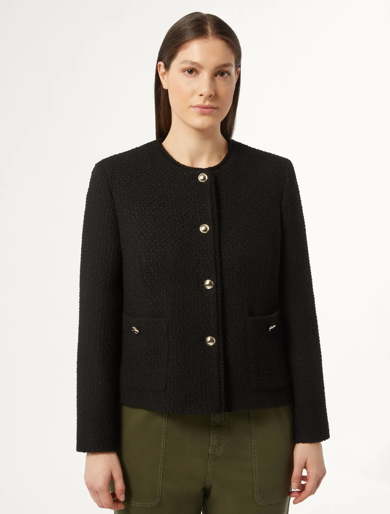 New Marina Rinaldi Knit fabric jacket BLACK