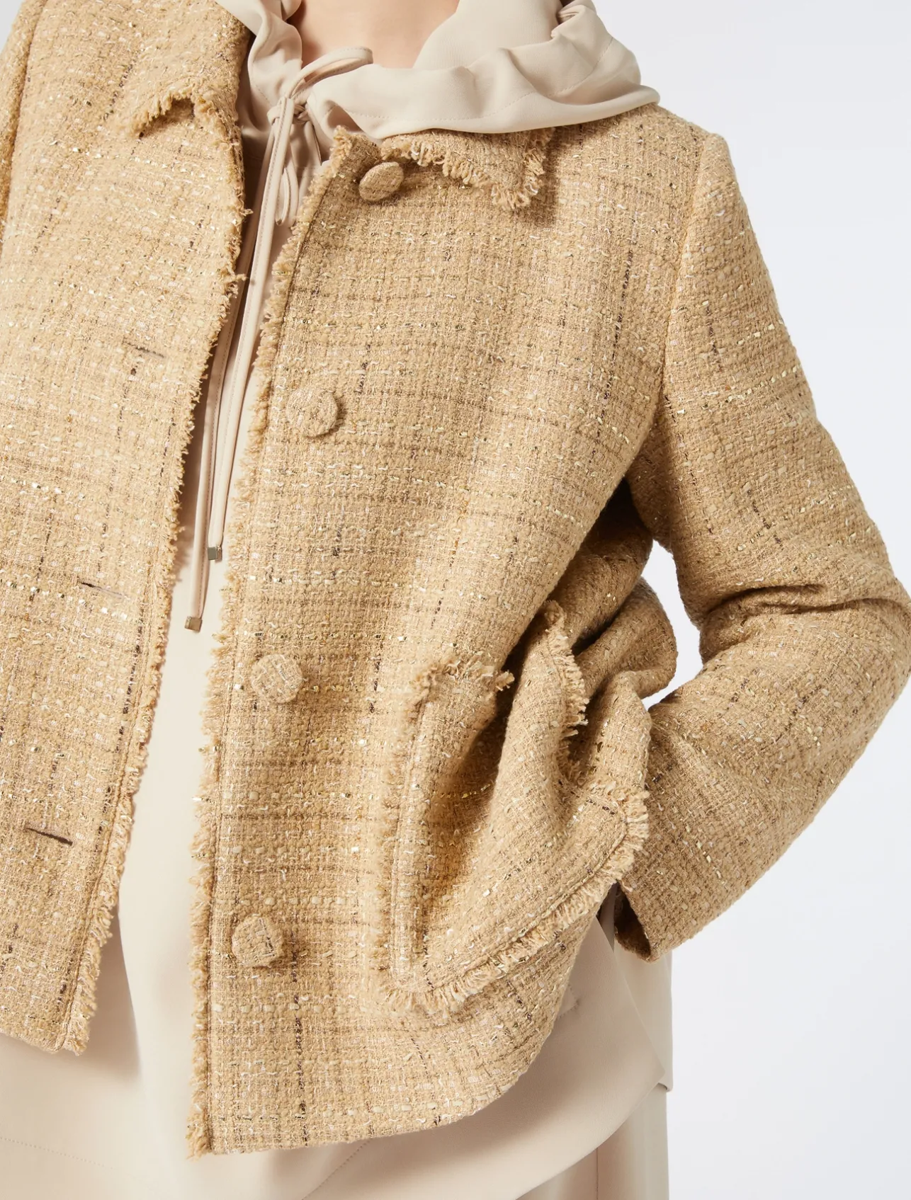 Outlet Marina Rinaldi Knit fabric jacket BEIGE