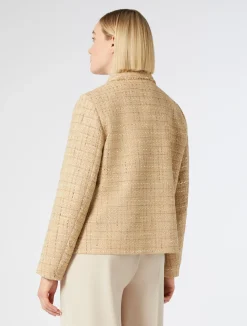 Outlet Marina Rinaldi Knit fabric jacket BEIGE