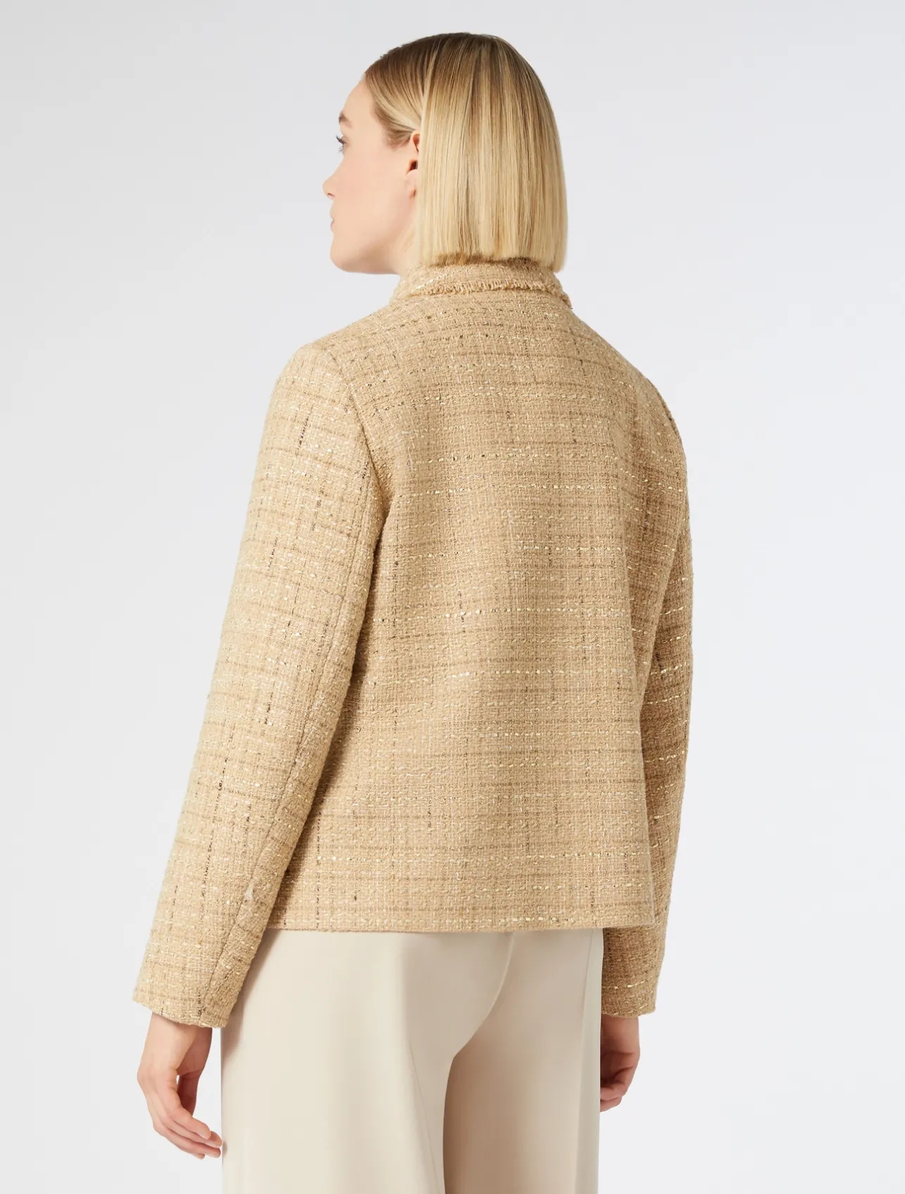 Outlet Marina Rinaldi Knit fabric jacket BEIGE