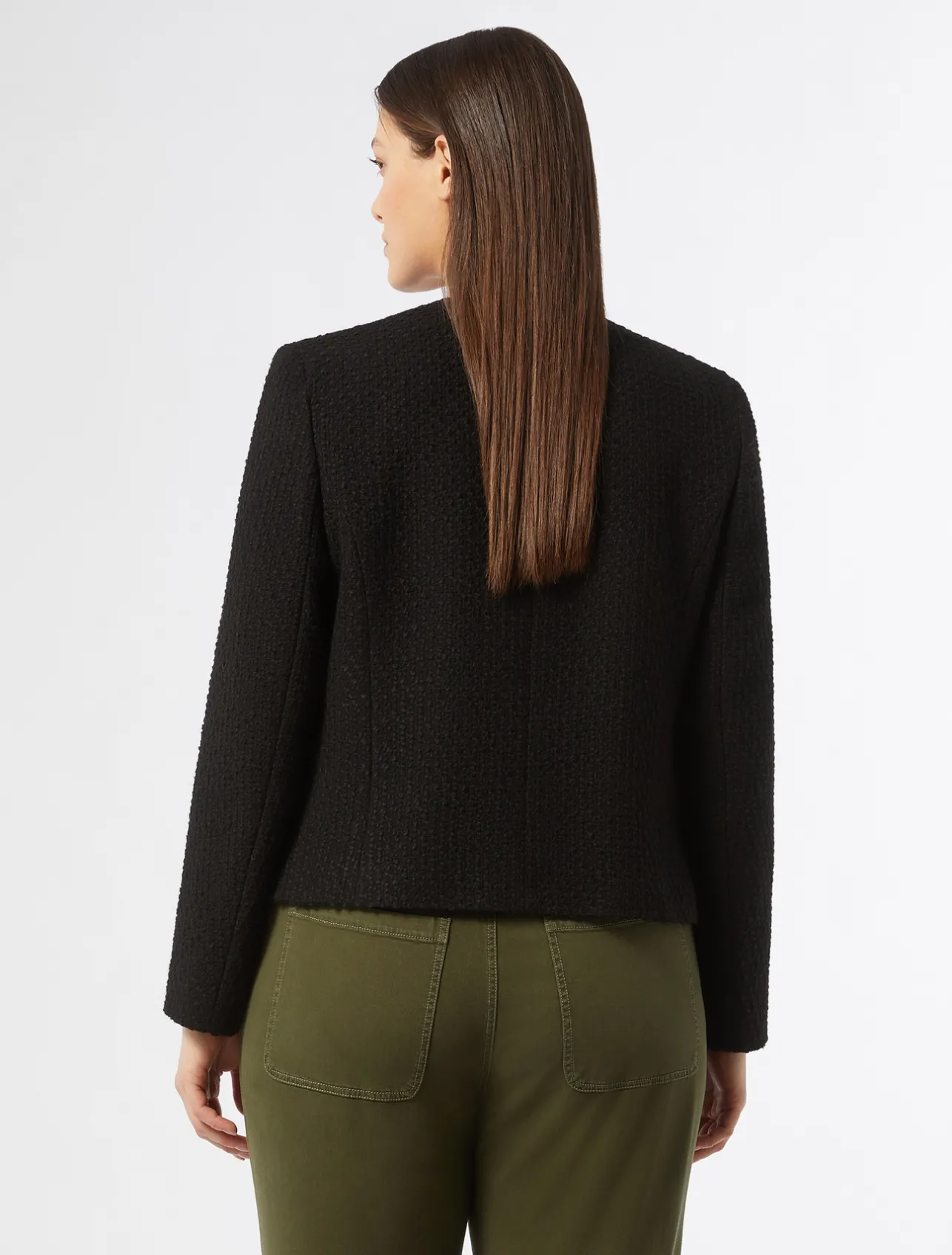 New Marina Rinaldi Knit fabric jacket BLACK