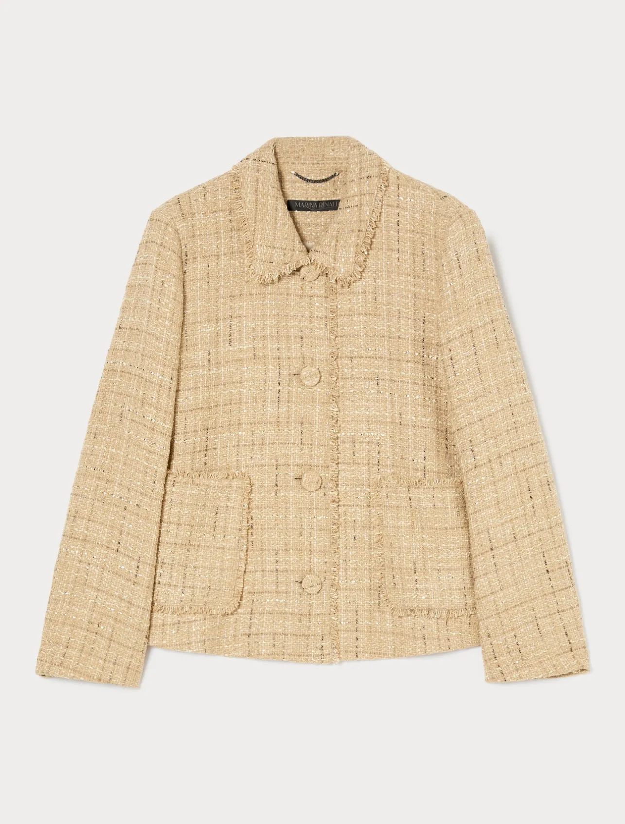 Outlet Marina Rinaldi Knit fabric jacket BEIGE