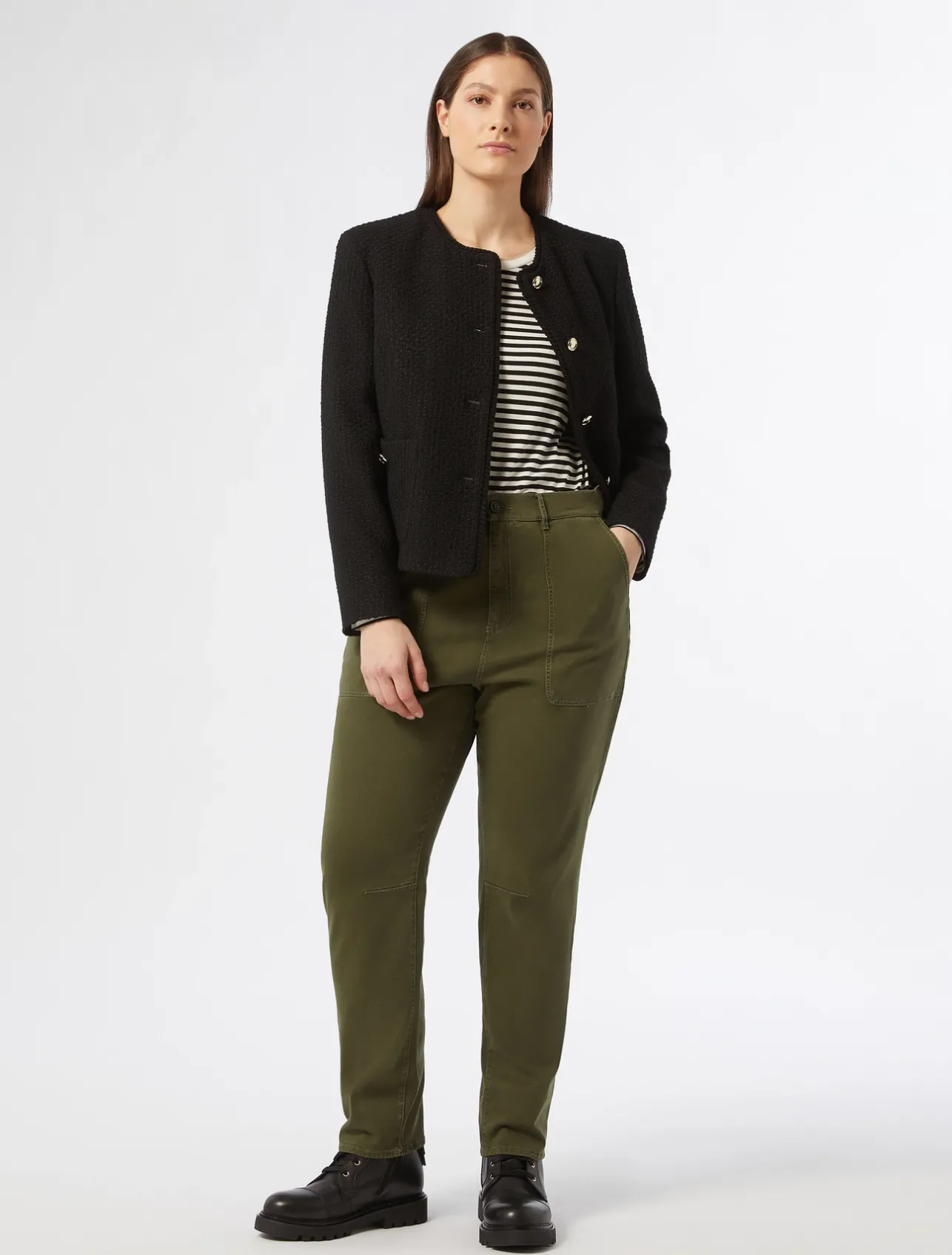 New Marina Rinaldi Knit fabric jacket BLACK