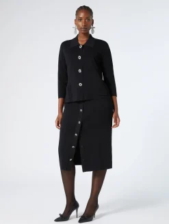 New Marina Rinaldi Knit skirt BLACK