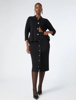 New Marina Rinaldi Knit skirt BLACK