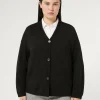 Clearance Marina Rinaldi Knit yarn and wool cardigan BLACK