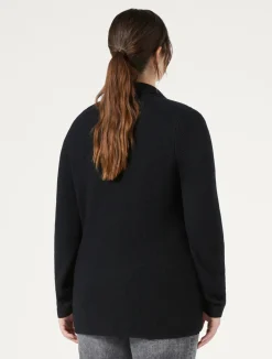 Sale Marina Rinaldi Knit yarn and wool cardigan BLACK