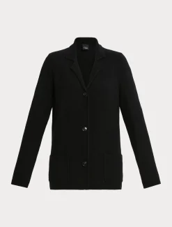 Sale Marina Rinaldi Knit yarn and wool cardigan BLACK