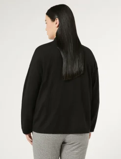 Clearance Marina Rinaldi Knit yarn and wool cardigan BLACK