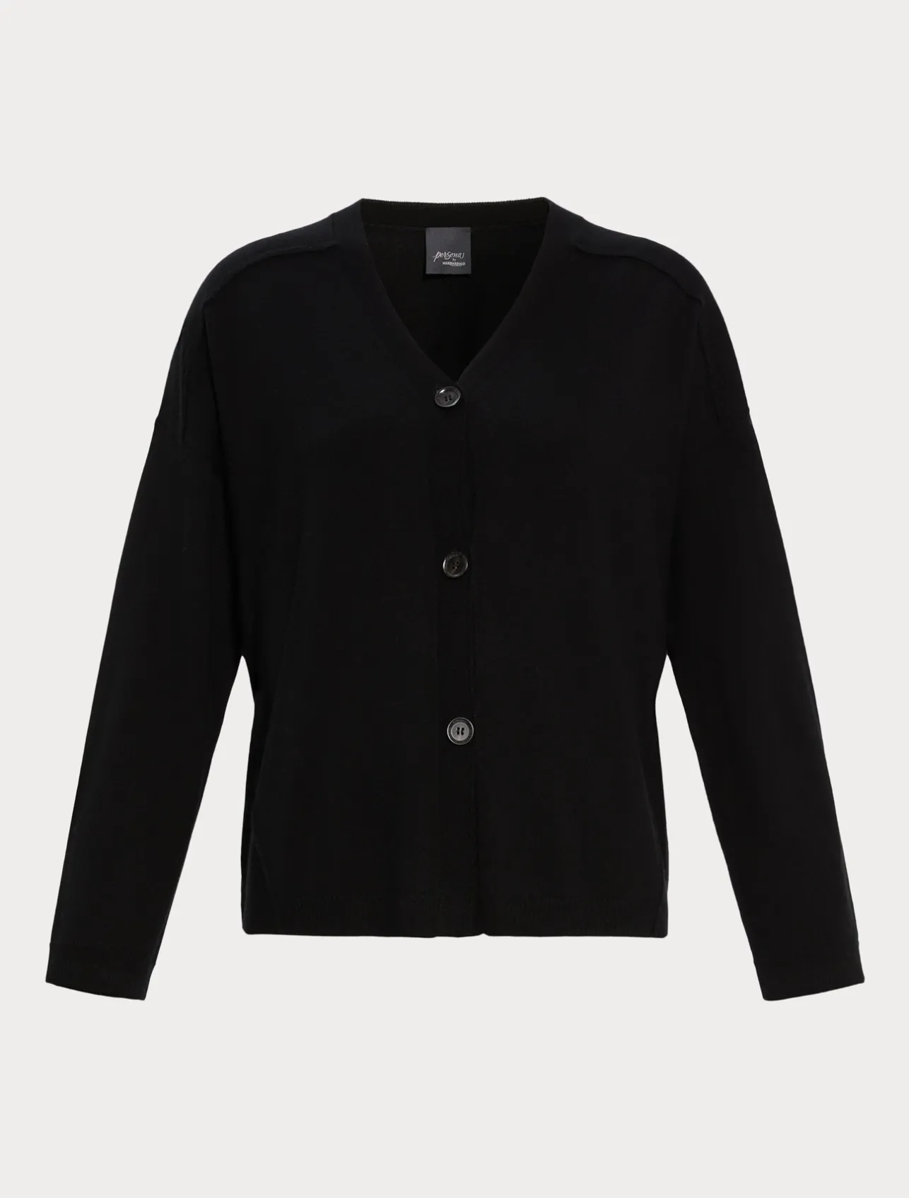 Clearance Marina Rinaldi Knit yarn and wool cardigan BLACK