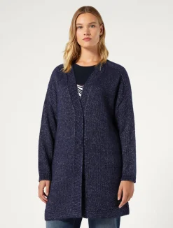 Fashion Marina Rinaldi Knit yarn coat ULTRAMARINE