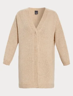 Best Marina Rinaldi Knit yarn coat ALBINO