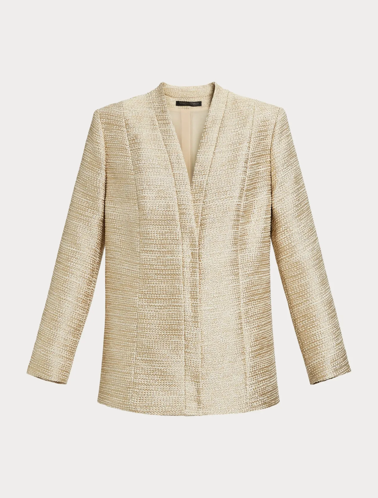 New Marina Rinaldi Lamé yarn-dyed jacket GOLD