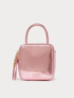 Sale Marina Rinaldi Laminated cube bag PINK