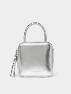 Hot Marina Rinaldi Laminated cube bag SILVER