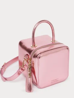 Sale Marina Rinaldi Laminated cube bag PINK