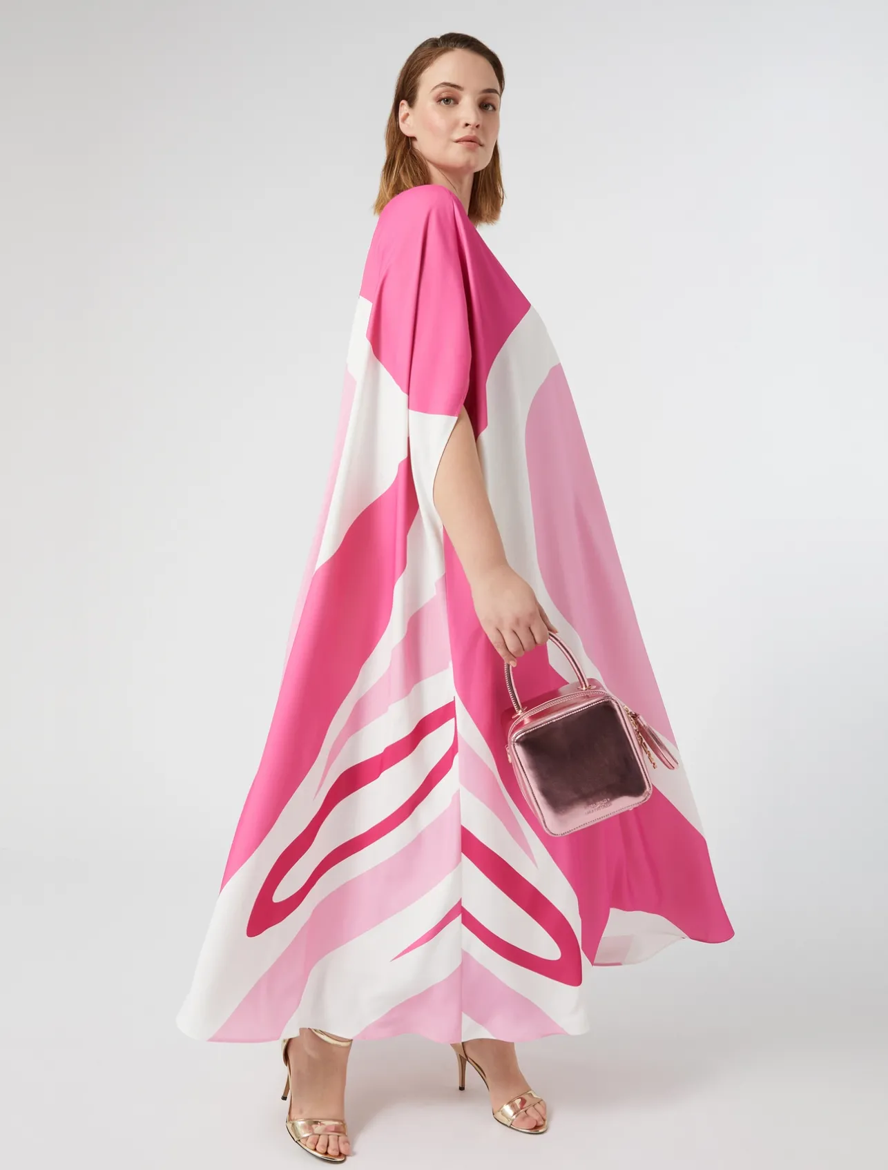 Sale Marina Rinaldi Laminated cube bag PINK