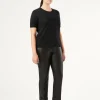 Clearance Marina Rinaldi Laminated jersey trousers BLACK