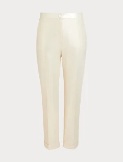 Best Marina Rinaldi Laminated jersey trousers IVORY