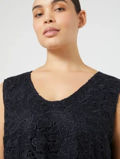Sale Marina Rinaldi Laminated lace dress MIDNIGHTBLUE