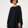 Clearance Marina Rinaldi Laminated macramé tunic MIDNIGHTBLUE