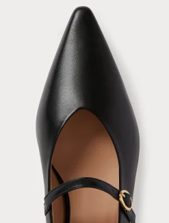 Online Marina Rinaldi Leather ballerinas BLACK