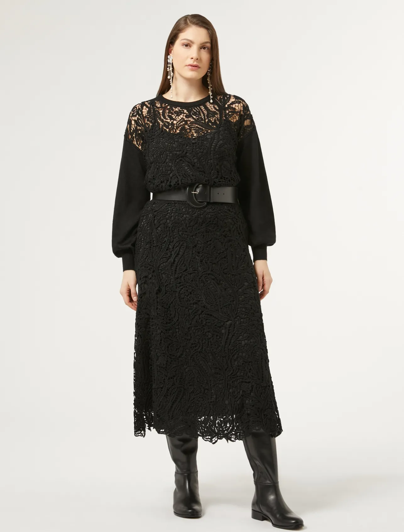 Fashion Marina Rinaldi Leather boots BLACK